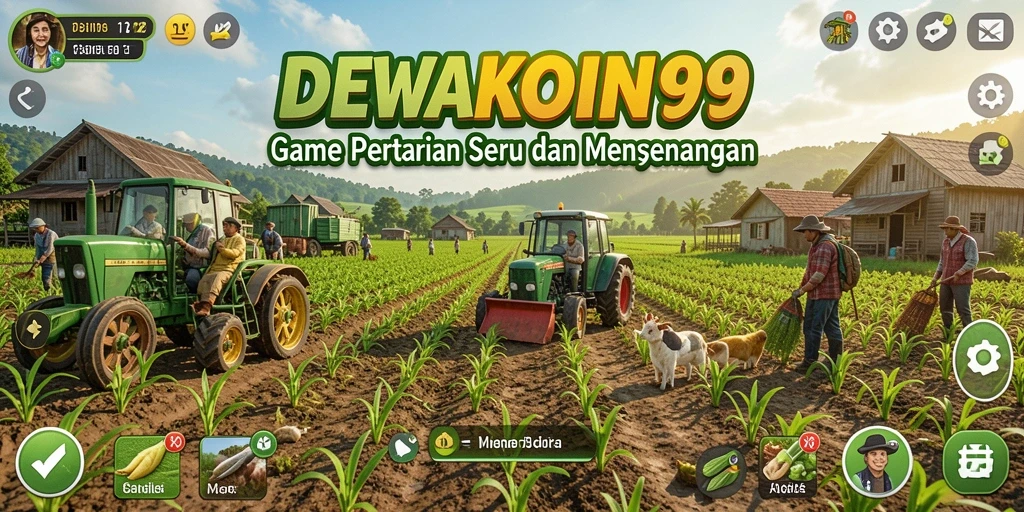 Gameplay seru DEWAKOIN99 dengan pertanian yang interaktif.