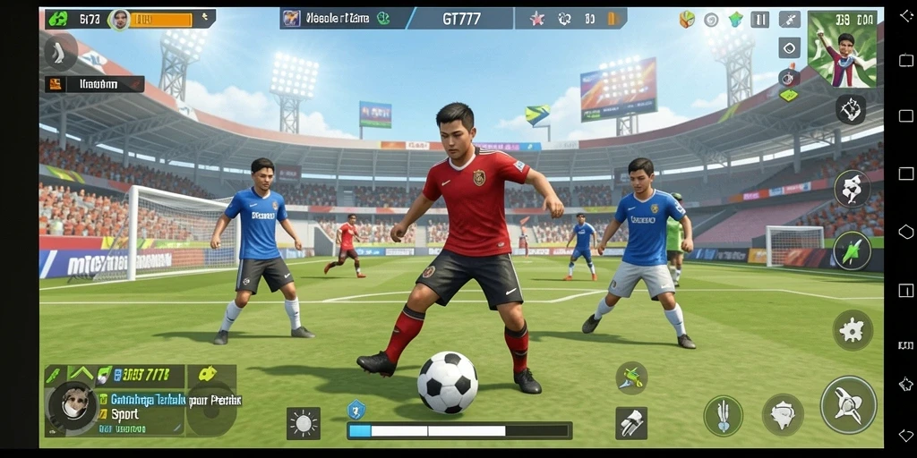 Tangkapan layar GT777 menunjukkan gameplay mendebarkan dan dinamis.