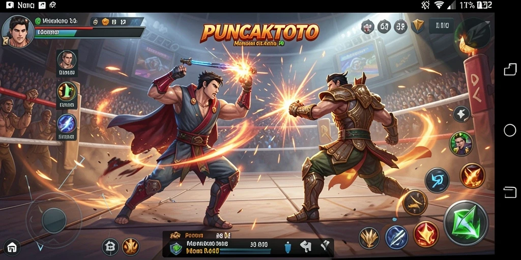 Tangkapan layar dari gameplay menegangkan PUNCAKTOTO